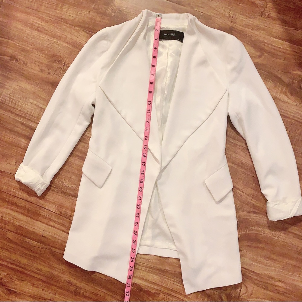 Zara Basic White Jacket/Cardigan - image 2